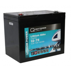 SPECIAL OFFER LIMITED STOCK - 12V Q-Batteries Lithium Akku 75Ah LiFePO4 - 4yr warranty